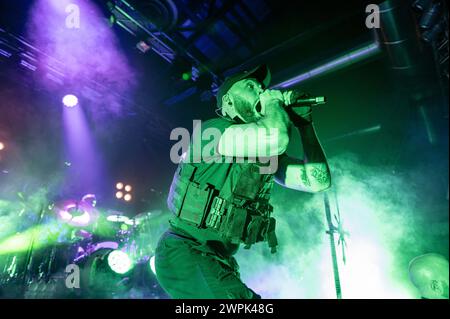 14. Oktober 2023: Tyler Miller – Thy Art is Murder spielt ein Konzert in Mailand Stockfoto