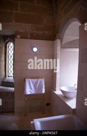 07/14 Tower Suites, Warwick Castle, Warwick, Großbritannien. Stockfoto