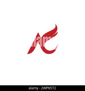AC Wings Logo. Symbol für Buchstabe AC Stock Vektor