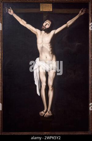 "Christus am Kreuz", 1630, Francisco de Zurbarán, Thyssen Bornemisza Museum, Madrid, Spanien, Europa Stockfoto