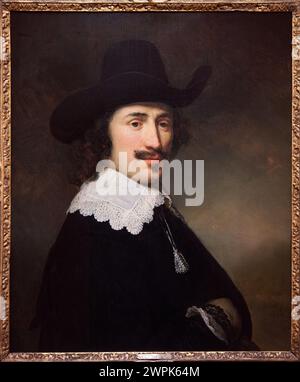 Porträt eines Mannes, 1640, Govert Flinck, Thyssen Bornemisza Museum, Madrid, Spanien, Europa Stockfoto