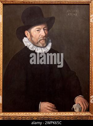 Cornelis Ketel, Gouda, 1548-Ámsterdam, 1616, Porträt eines Mannes im Alter von 1594 Jahren Stockfoto