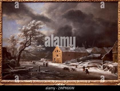 Jacob Isaacksz. Van Ruisdael (y colaboradores [?]), Haarlem, 1628/1629-Ámsterdam, 1682, Winterlandschaft, 1670 Stockfoto