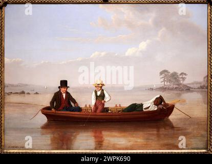 James Goodwyn Clonney, Liverpool, 1812-Binghamton, 1867, Fishing Party am Long Island Sound vor New Rochelle, 1847 Stockfoto