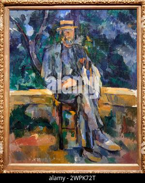 "Sitzender Mann", 1905-1906, Paul Cézanne (1839-1906), Thyssen Bornemisza Museum, Madrid, Spanien, Europa Stockfoto