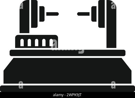 Fräsmaschine Symbol einfacher Vektor. Industriepresse. Laserautomatisierung in der Industrie Stock Vektor
