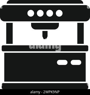 Controller cnc Maschinensymbol einfacher Vektor. Kontrolle der Produktion. Zahnradherstellung Stock Vektor