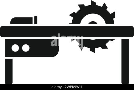Fräsen cnc-Maschine Symbol einfacher Vektor. Strahlausrüstung. Kalibrierung der Drehmaschine Stock Vektor