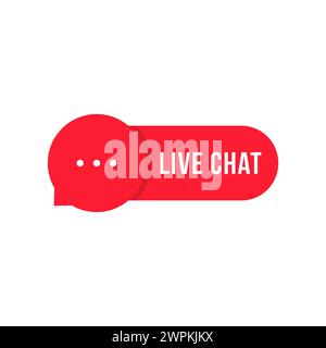 Live-Chat-Unterstützung wie Red Bubble Stock Vektor