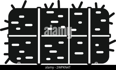 Bauernballen Heu Symbol einfacher Vektor. Kaution für Naturland. Landwirtschaftsland ländliche Rolle Stock Vektor