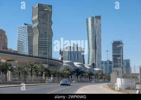 U-Bahn-Station des King Abdullah Financial District Riad City Stockfoto