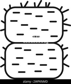 Ballenheu Landwirtschaft Symbol Umrissvektor. Landwirtschaftliche Ernte von Nahrungsmitteln. Ökologischer Landbau Stock Vektor