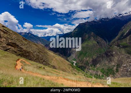 Landschaft entlang des Choquequirao Trail, Peru, Südamerika Stockfoto