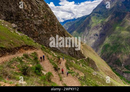 Landschaft entlang des Choquequirao Trail, Peru, Südamerika Stockfoto