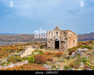 Venezianische Festungsruinen, Imeri Gramvousa, Region Chania, Kreta, Griechische Inseln, Griechenland, Europa Stockfoto