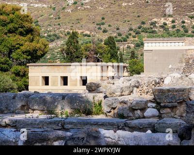 Palast von Minos, Knossos, Region Heraklion, Kreta, griechische Inseln, Griechenland, Europa Stockfoto