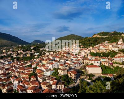 Ano Vathy, erhöhte Aussicht, Samos Town, Samos Island, nördliche Ägäis, Griechische Inseln, Griechenland, Europa Stockfoto