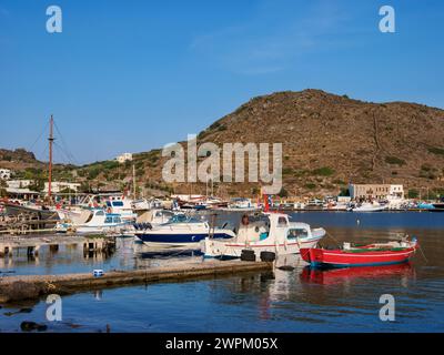 Skala Fischerhafen, Patmos, Dodekanes, Griechische Inseln, Griechenland, Europa Stockfoto