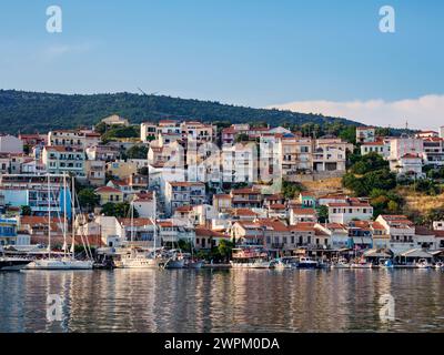 Hafen in Pythagoreio, Samos, nördliche Ägäis, griechische Inseln, Griechenland, Europa Stockfoto