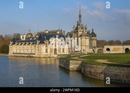 Chateau de Chantilly (Schloss Chantilly), Conde Museum, Chantilly, Oise, Frankreich, Europa Stockfoto