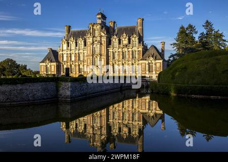 Schloss Beaumesnil (Schloss Beaumesnil), Eure, Normandie, Frankreich, Europa Stockfoto