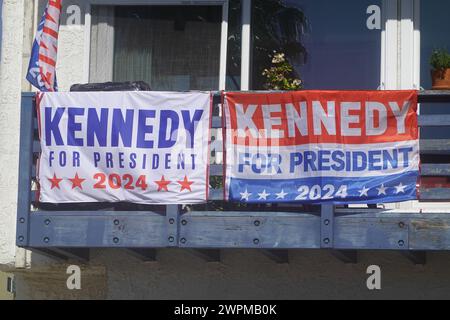 Kennedy für Präsident 2024 Poster Santa Monica, Kalifornien, USA Stockfoto