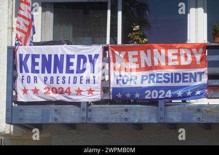 Kennedy für Präsident 2024 Poster Santa Monica, Kalifornien, USA Stockfoto