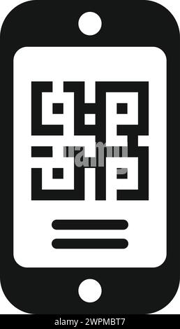 Scannen des qr-Code-Symbols des Telefons einfacher Vektor. Angebot für elegante Karten. Bildspeicher kaufen Stock Vektor
