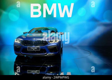 Nonthaburi-Thailand 14. JUL 2020: BMW M8 Competition Coupé auf der 41. Bangkok International Motor Show vom 14. Bis 26. JUL 2020 Stockfoto