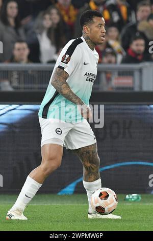 Roma, Latium. März 2024. Igor von Brighton & Hove Albion während des Spiels der UEFA Europa League ALS Roma gegen Brighton & Hove Albion im Olimpico-Stadion in Rom, Italien, 7. märz 2024. AllShotLive Credit: SIPA USA/Alamy Live News Stockfoto