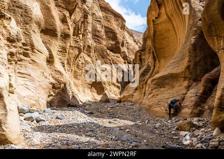 Wanderweg im Wadi Ghuweir in Dana, Jordanien, Nahost, Asien Stockfoto