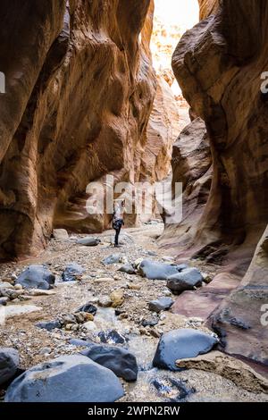 Wanderweg im Wadi Ghuweir in Dana, Jordanien, Nahost, Asien Stockfoto