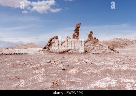 Die drei Marys in der Villa de la Luna, Atacama, Chile. Stockfoto