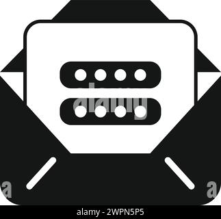 Neues E-Mail-Anmeldesymbol einfacher Vektor. Zahlenform. Abstimmungsfaktor digital Stock Vektor