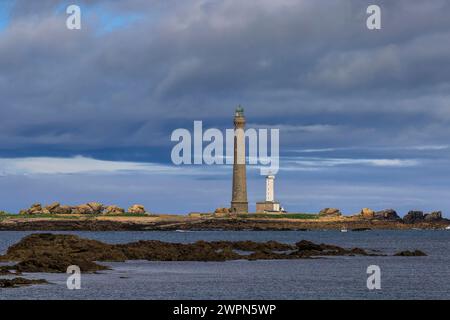 Phare de l'Ile Vierge, Finistere Stockfoto