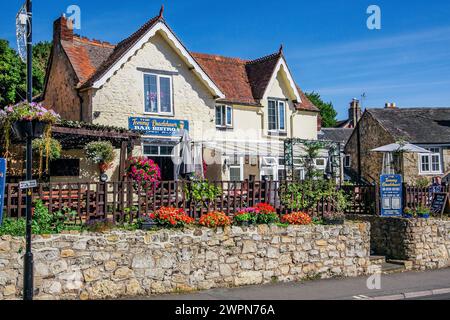 Restaurant mit Außenterrasse im Old Village, Shanklin, Isle of Wight, Hampshire, Großbritannien, England Stockfoto