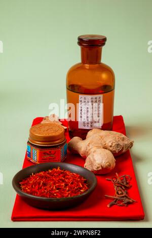 TCM, TCM-Medikation, traditionelle chinesische Medizin, Medizin, Heilmethode, Alternative Heilmethode, Gesundheit Stockfoto