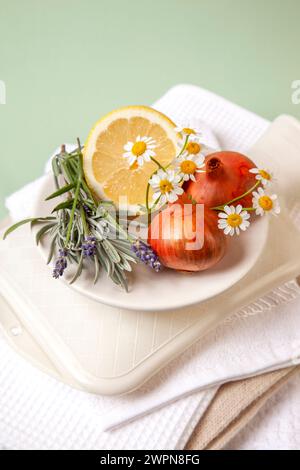 Wrap, Hausmittel, Medizin, Heilmethode, alternative Heilmethode, Gesundheit Stockfoto