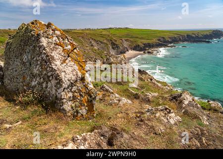 Pentreath Beach auf der Lizard Peninsula, Cornwall, England, Großbritannien, Europa Stockfoto