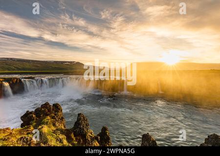 Europa, Island, Nordosten Islands, Ringstraße, Godafoss Stockfoto