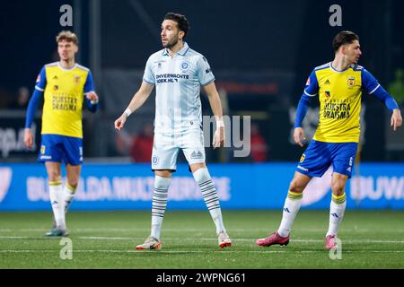 LEEUWARDEN, 08.03.2024, Cambuur Stadion, Fußball, Niederländisch Keuken Kampioen Divisie, Saison 2023/2024, während des Spiels Cambuur - de Graafschap, de Graafschap Spieler Mimoun Mahi Credit: Pro Shots/Alamy Live News Stockfoto