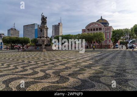 Manaus - brasilianischer Regenwald, Bootstour auf dem Amazonasgebiet auf einem Boutique-Schiff (MS Janganda) - Flussfahrt Stockfoto