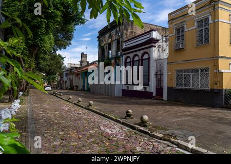 Manaus - brasilianischer Regenwald, Bootstour auf dem Amazonasgebiet auf einem Boutique-Schiff (MS Janganda) - Flussfahrt Stockfoto