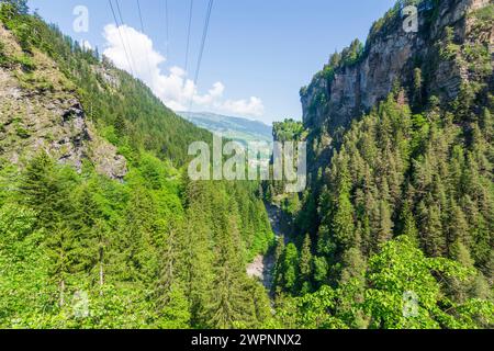 Sils im Domleschg, Festung Hohen Rätien, Viamala-Schlucht in Domleschg, Graubünden, Schweiz Stockfoto