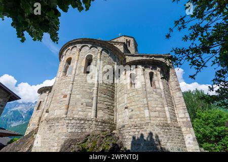 Capo di Ponte, Abtei Monastero di San Salvatore, romanische Architektur in Brescia, Lombardia/Lombardei, Italien Stockfoto