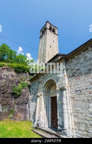 Capo di Ponte, Pieve von Saint Syrus (Pieve di San Siro) in Brescia, Lombardia/Lombardei, Italien Stockfoto