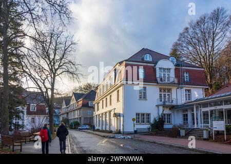 Bad Gottleuba-Berggießhübel, Heilstätte Medianklinik mit 34 Jugendstilgebäuden in einem 28 ha großen Park am Hang des Hellebergs, Haus 7, Sachsen, Deutschland Stockfoto