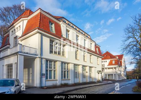 Bad Gottleuba-Berggießhübel, Heilstätte Medianklinik mit 34 Jugendstilgebäuden in einem 28 ha großen Park am Hang des Hellebergs, Haus 7, Sachsen, Deutschland Stockfoto