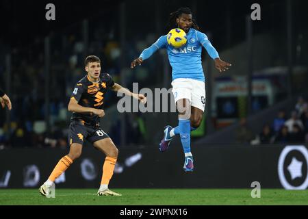 Neapel, Italien. März 2024. Napolys Anguissa Andre-Frank Zambo Anguissa während des Fußballspiels der Serie A zwischen Napoli und Turin im Diego Armando Maradona Stadium in Neapel, Nordwesten Italiens - Samstag, den 08. März 2024. Sport - Fußball . (Foto: Alessandro Garofalo/Lapresse) Credit: LaPresse/Alamy Live News Stockfoto