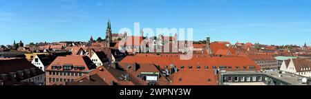 Deutschland, Bayern, Mittelfranken, Nürnberg, Stadtübersicht, Altstadt, St.. Sebalds Kirche, Kaiserschloss, Panorama Stockfoto